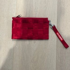 Harveys red wristlet. Excellent condition.